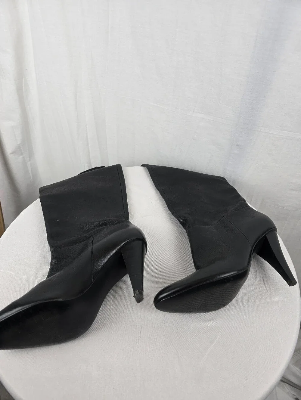 Nine West Catrice Classic Black Faux Leather Over-the-Knee Women's Boots Sz 7M